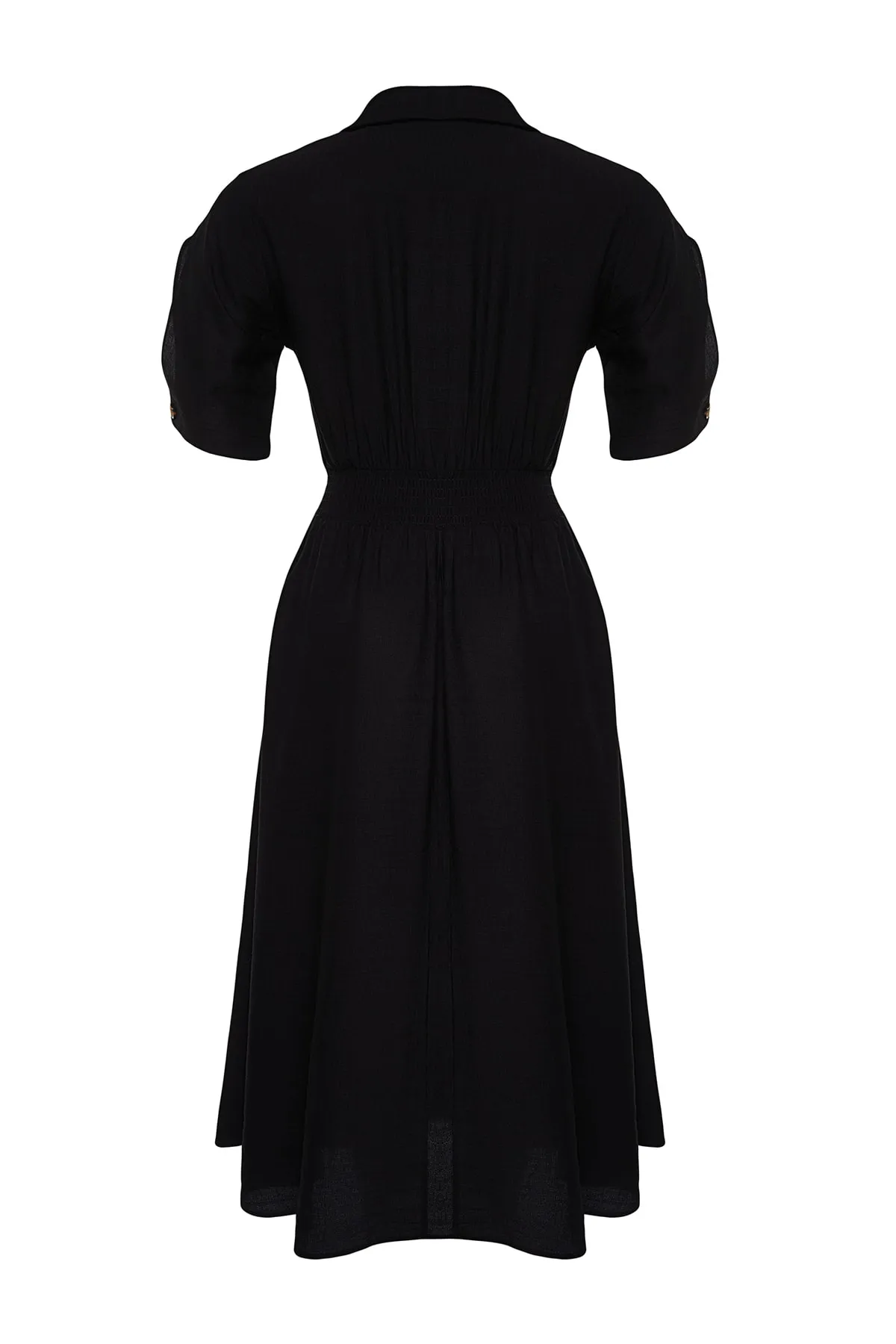 Trendyol Curve  Gewebtes Kleid in Gipe-Farben und mit Knöpfen