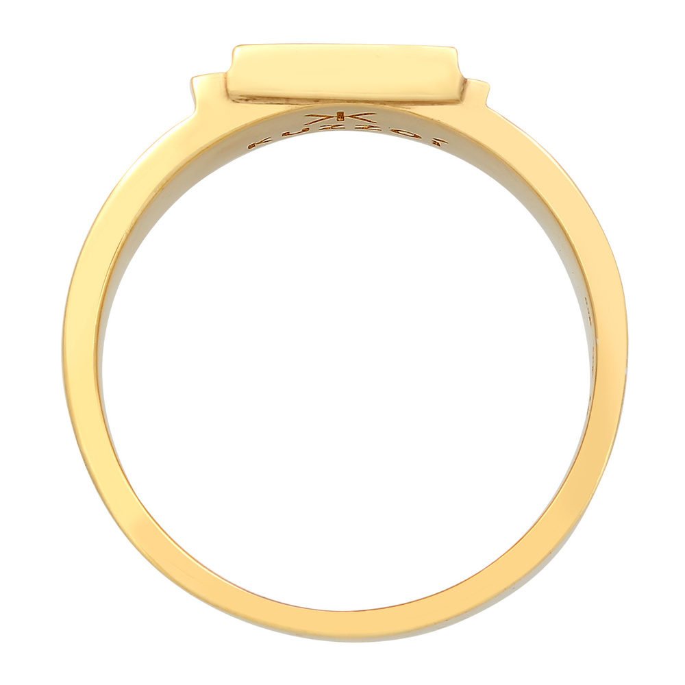 KUZZOI KUZZOI Bague Hommes Sceau carré mat en Argent Sterling 925 oxydé Bague