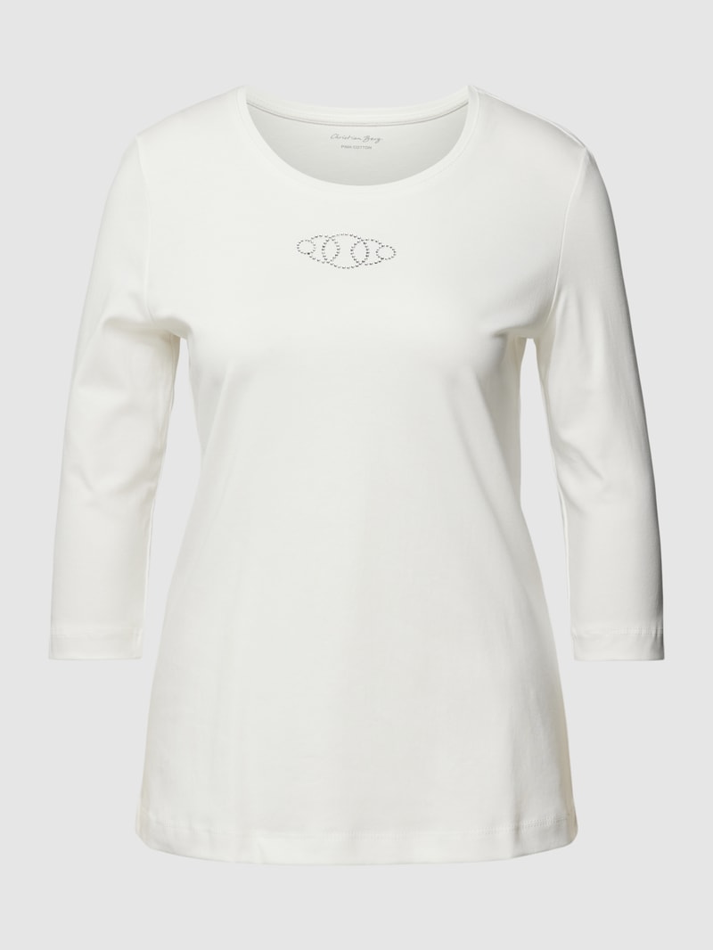 Longsleeve mit 3/4-Arm in offwhite