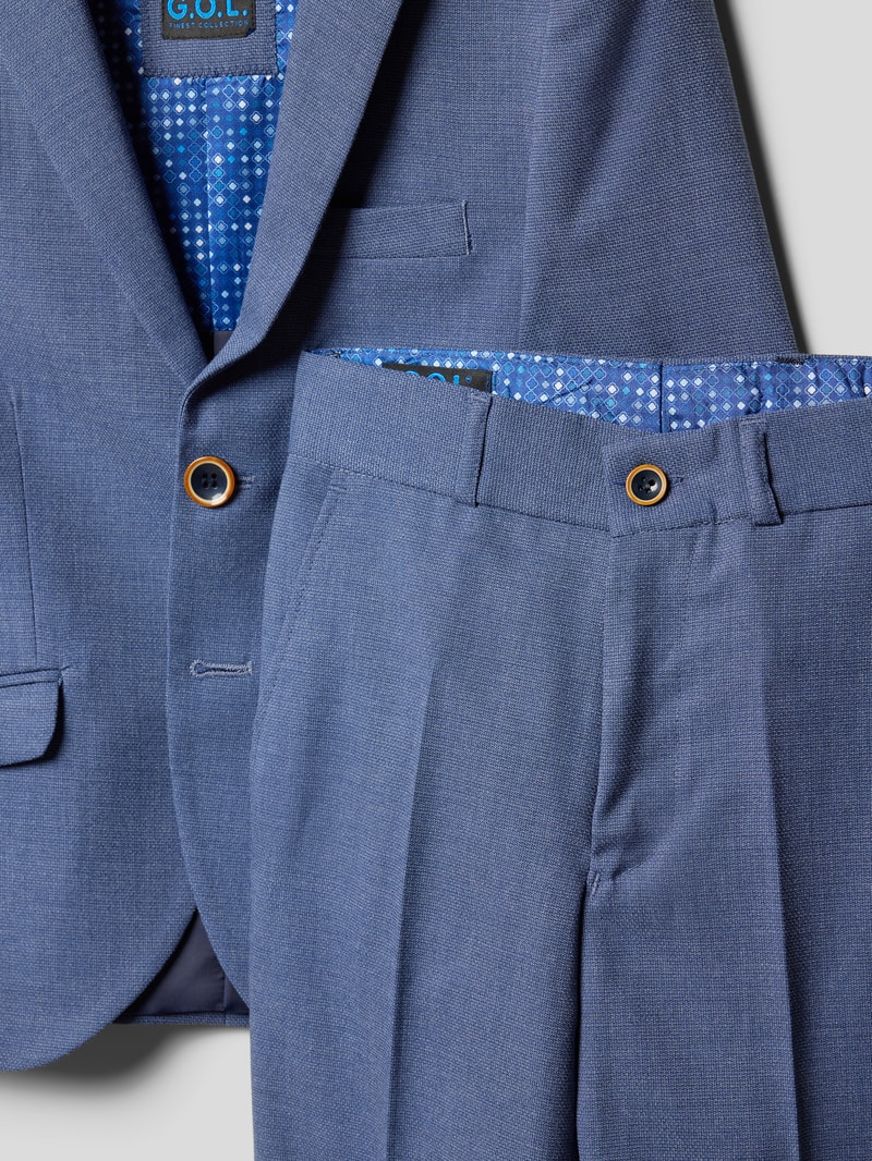 Anzug mit feinem Muster in blau