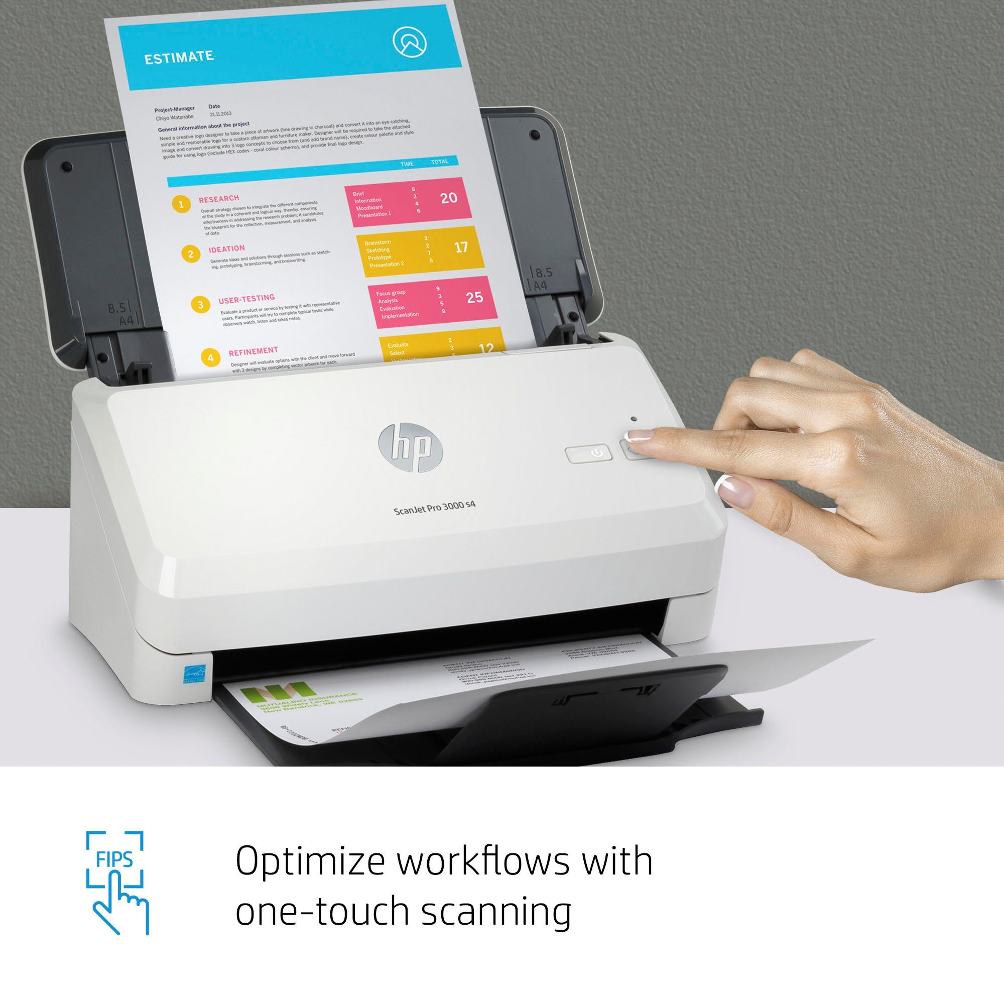 HP ScanJet Pro 3000 s4 Scanner, (HP+ Instant Ink kompatibel)