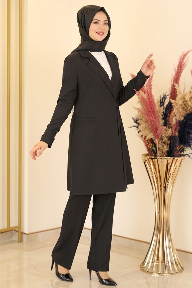 Modavitrini Anzug Damen Anzug Zweiteiler Tunika Anzug Hijab Dress Modest Fashion (2teilig, Anzug Set)