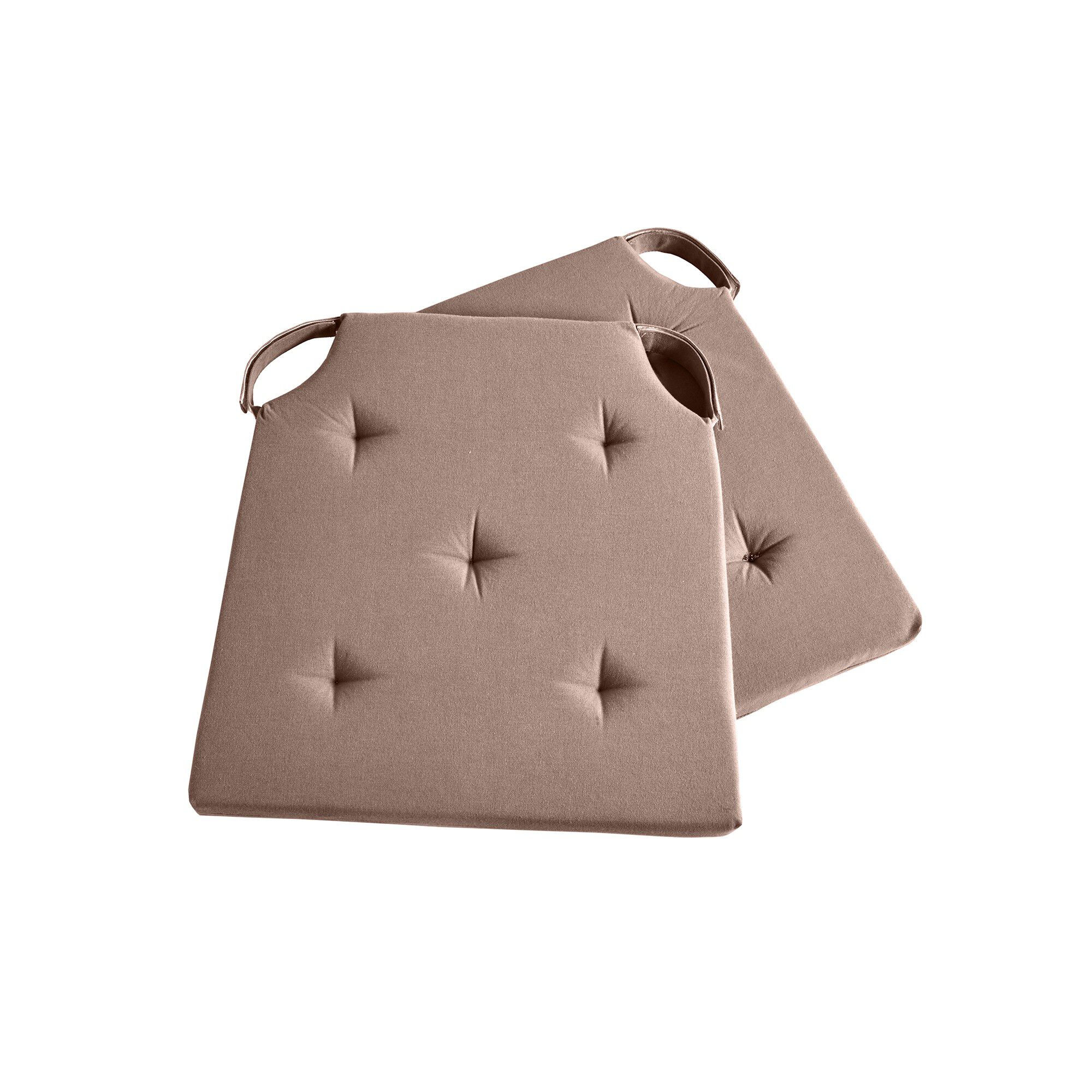 Galette de chaise unie carrée coton