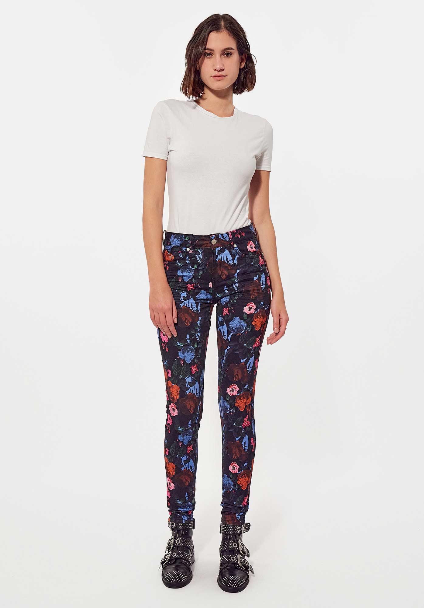 CAMIE  Jean slim fleuri Femme