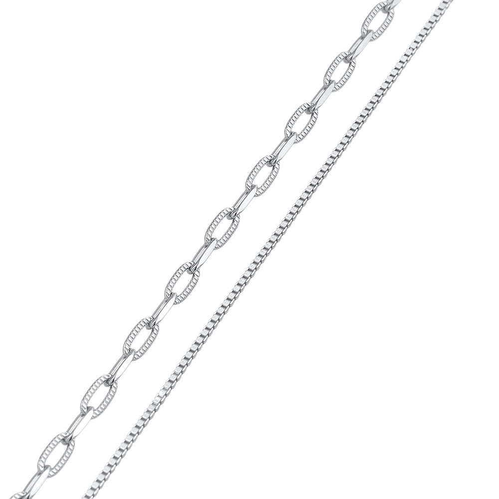 Elli Elli Collier Couche femme de base tendance en argent sterling 925 collier