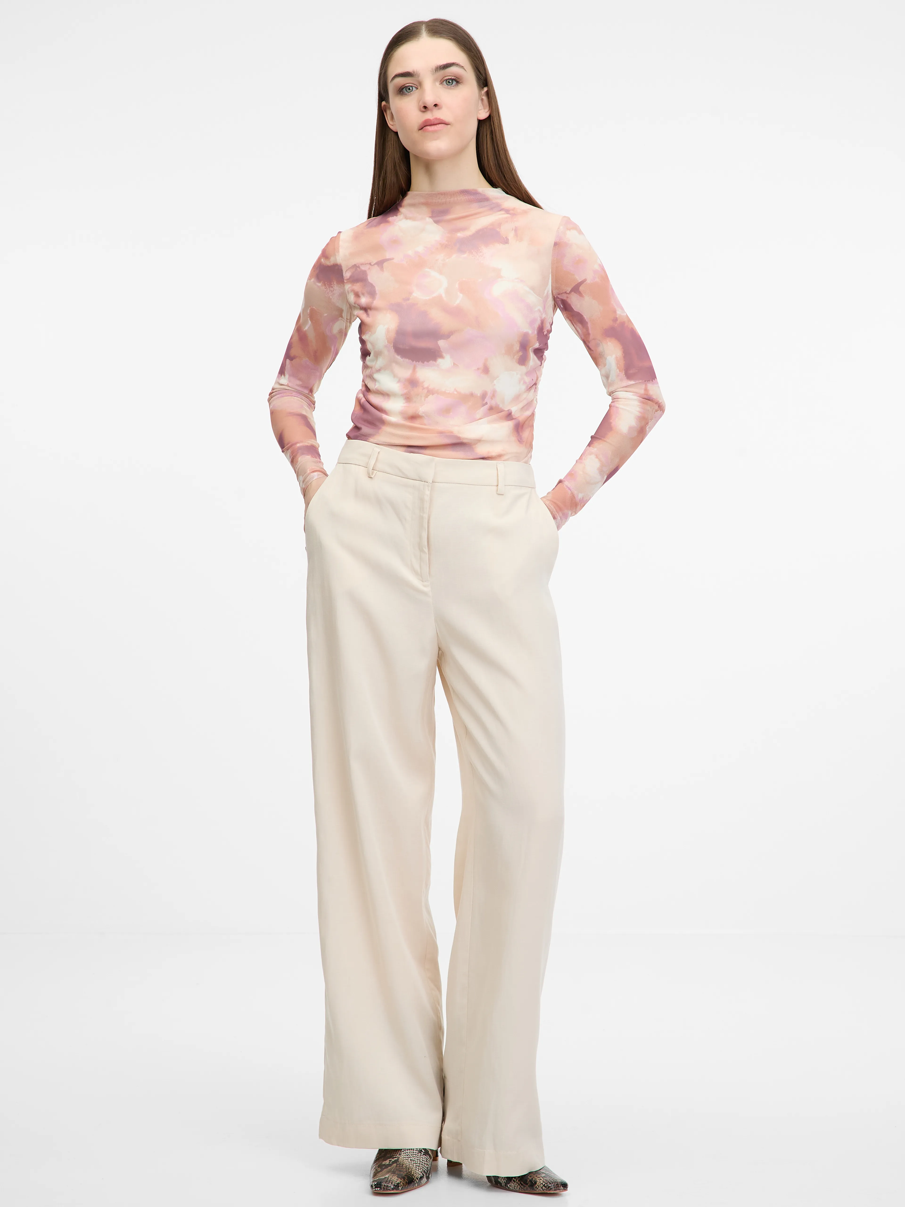 Rosa Damen-Langarm-T-Shirt ORSAY