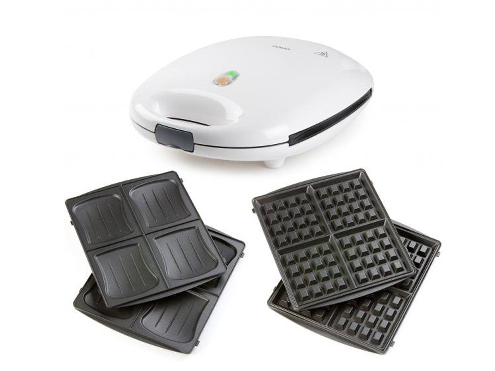 Domo Sandwichmaker, 1200 W, & Waffeleisen 2in1 belgische Waffeln Indoorgrill Panini Multigrill