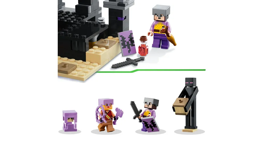 LEGO Minecraft 21242 Die End-Arena Set, Action-Spielzeug mit Enderdrache