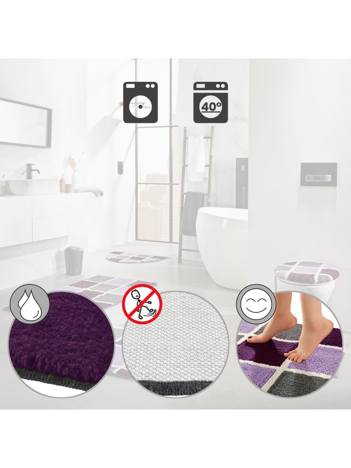 REDBEST Badematte Los Angeles in aubergine günstig kaufen