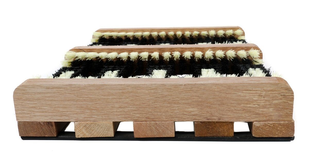 Bubble-Store Schuhabtropfschale Schuhabstreifer (Bürstenmatte mit seitlichen Borsten, Unterseite mit rutschfestem Gummiprofil), Schuhabtreter