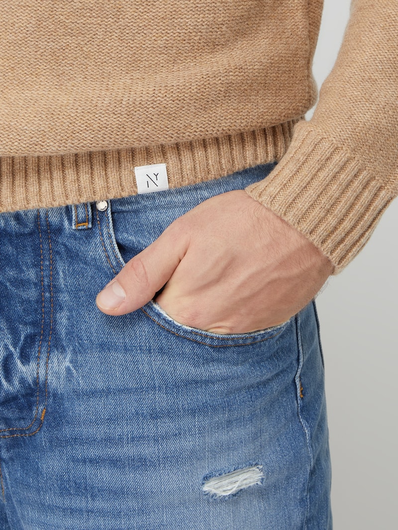 Pullover aus Wollmischung in taupe