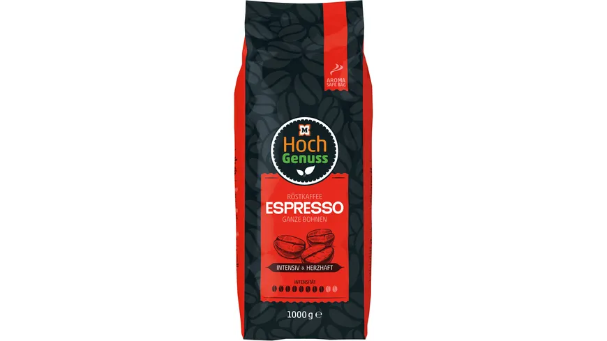 HOCHGENUSS Kaffee Espresso Bohne 1000 g