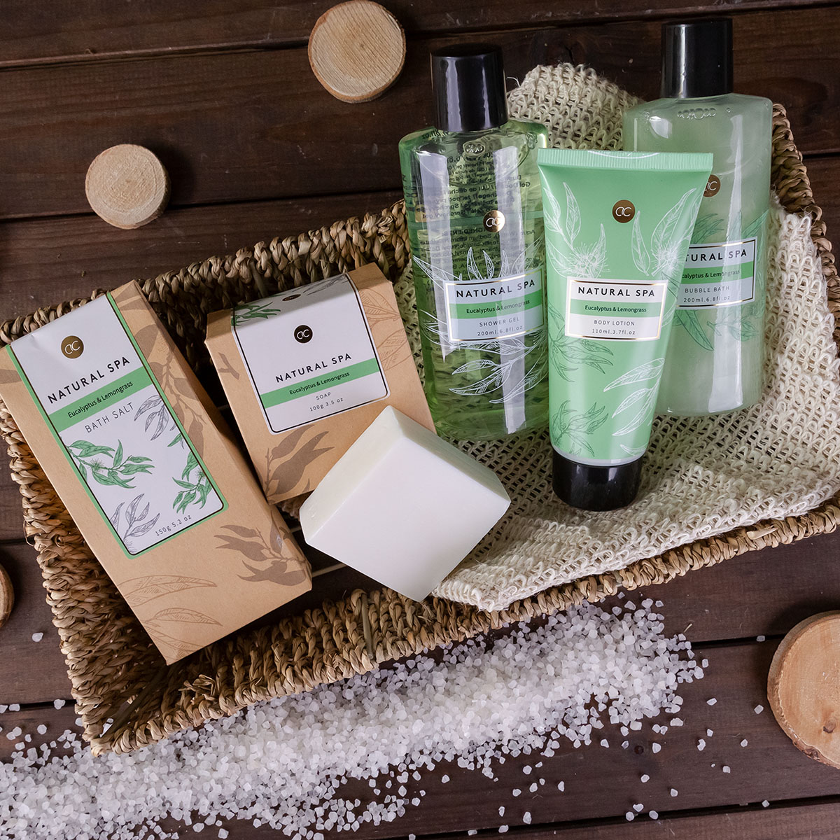 accentra Badeset NATURAL SPA in Seegraskorb