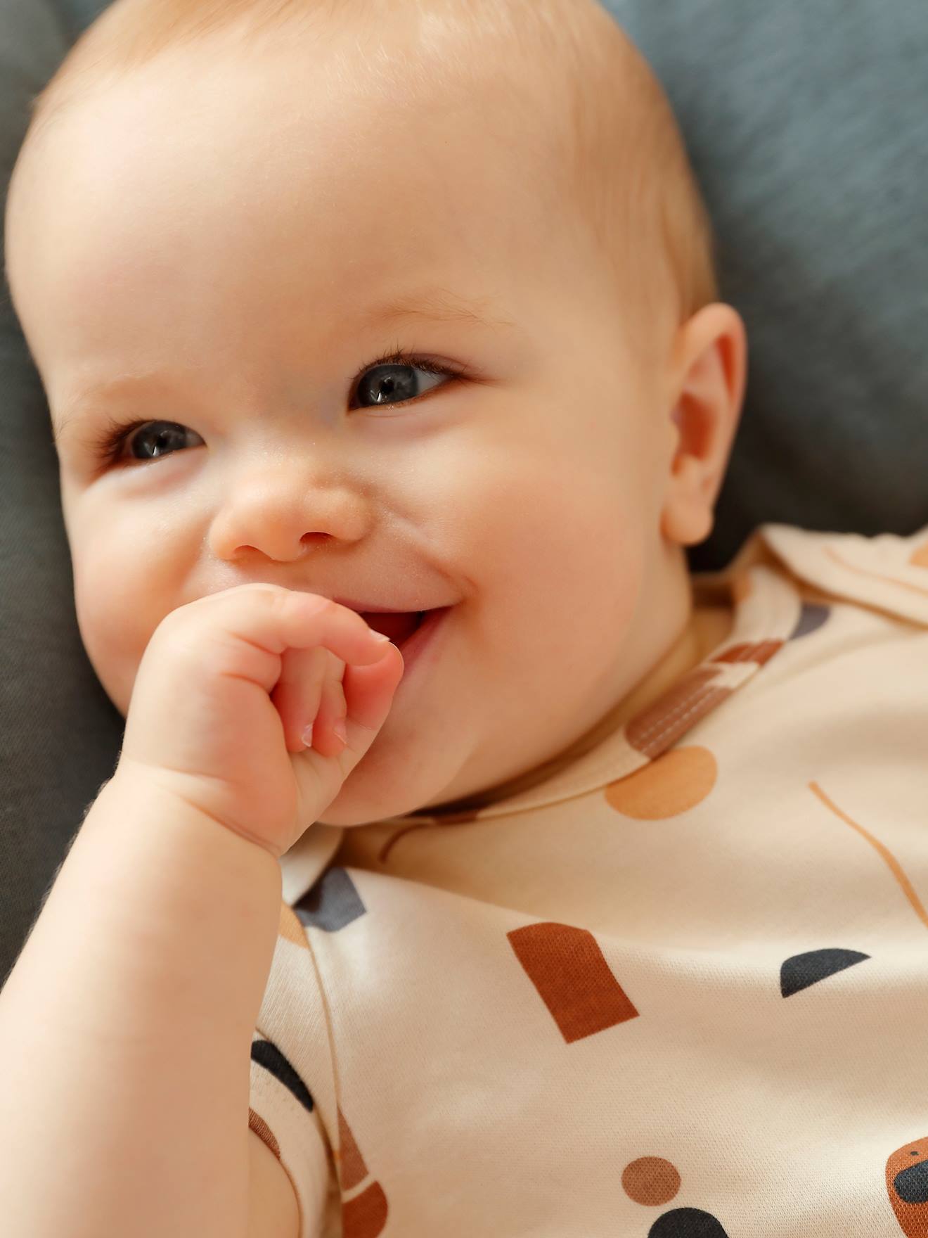 Vertbaudet 5er-Pack Baby Schlupfbodys mit Elefanten Oeko-Tex - wollweiß