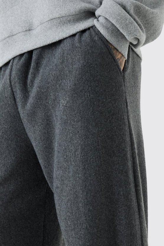 Tall lockere gerippte Ottoman Jogginghose mit geteiltem Saum
