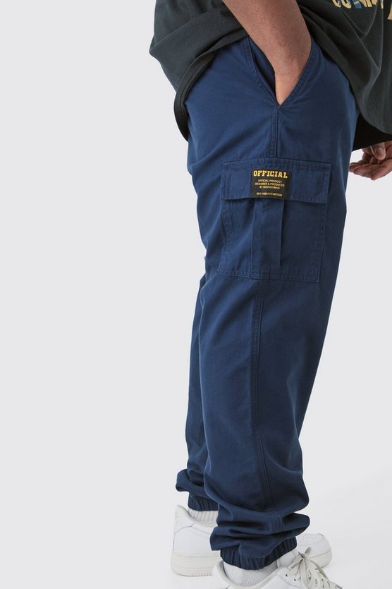 Plus Slim-Fit Cargo-Hose mit elastischem Bund