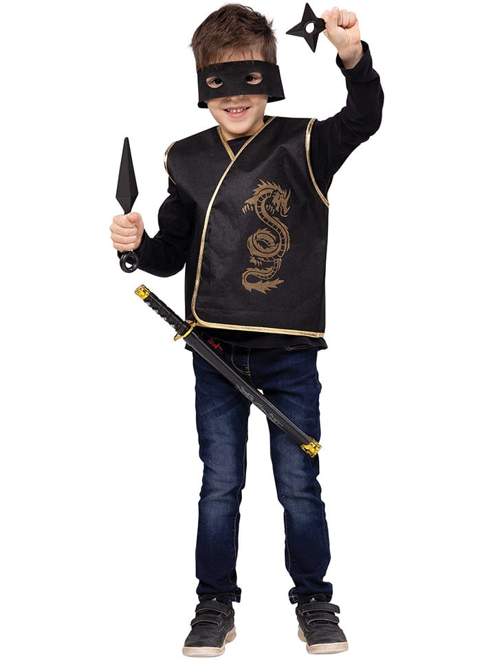 Party x People 7tlg. Ninja-Set in Schwarz günstig kaufen onesize