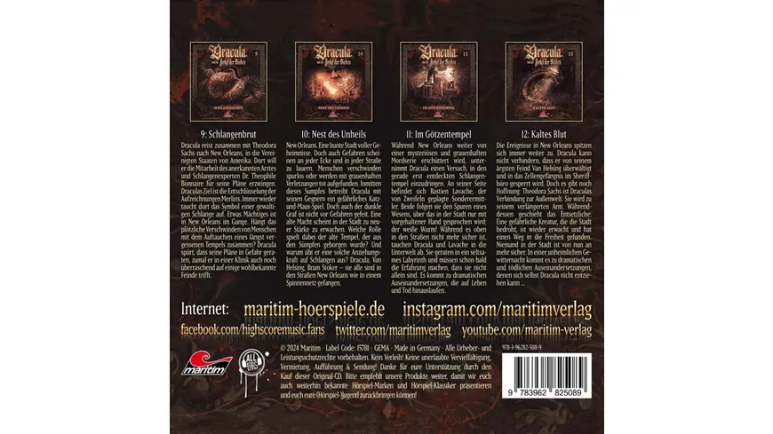 Dracula Und Der Zirkel Der Sieben: 9-12 (4CD Box)
