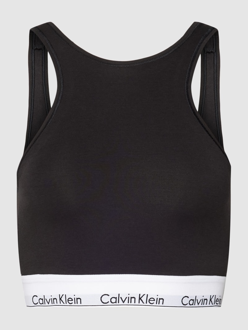 Bustier mit Logo-Bund Modell 'UNLINED BRALETTE' in schwarz
