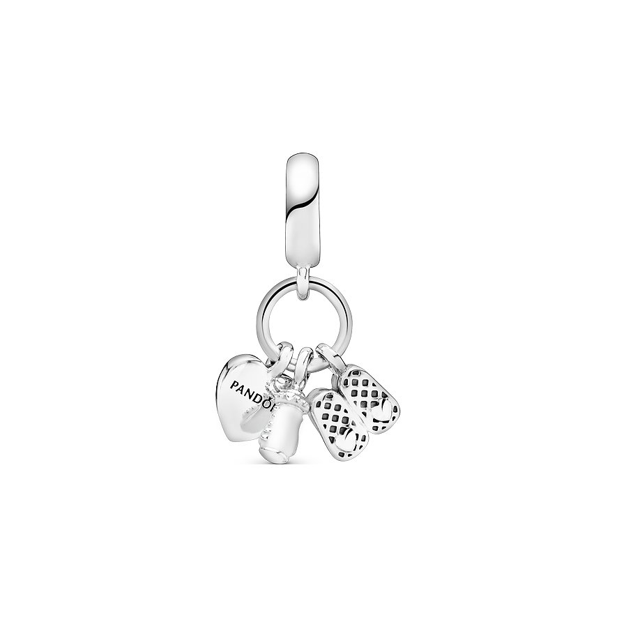 Pandora Charm Moments Nuckelflasche und Babyschuhe