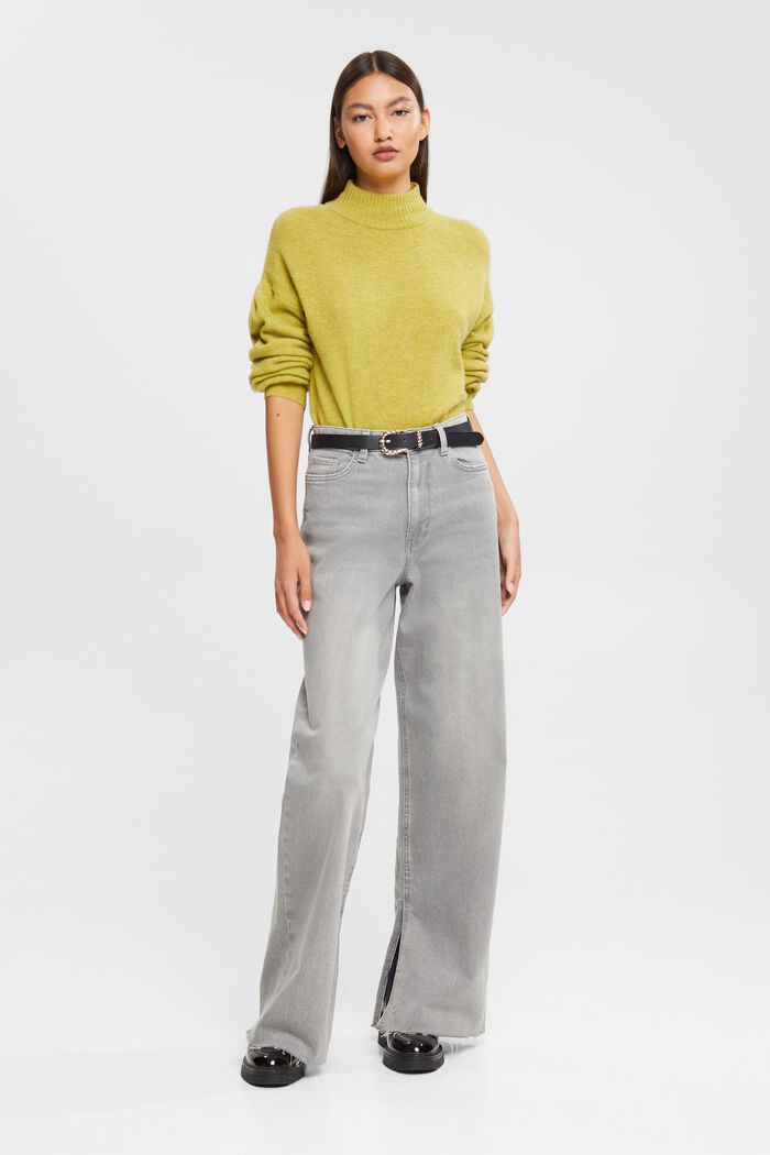 Jeans mit weitem Bein, 100 % Baumwolle