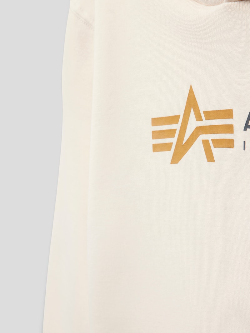 Hoodie mit Label-Print in sand