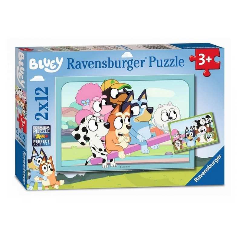 Puzzle S'amuser avec Bluey 2 x 12 pièces
