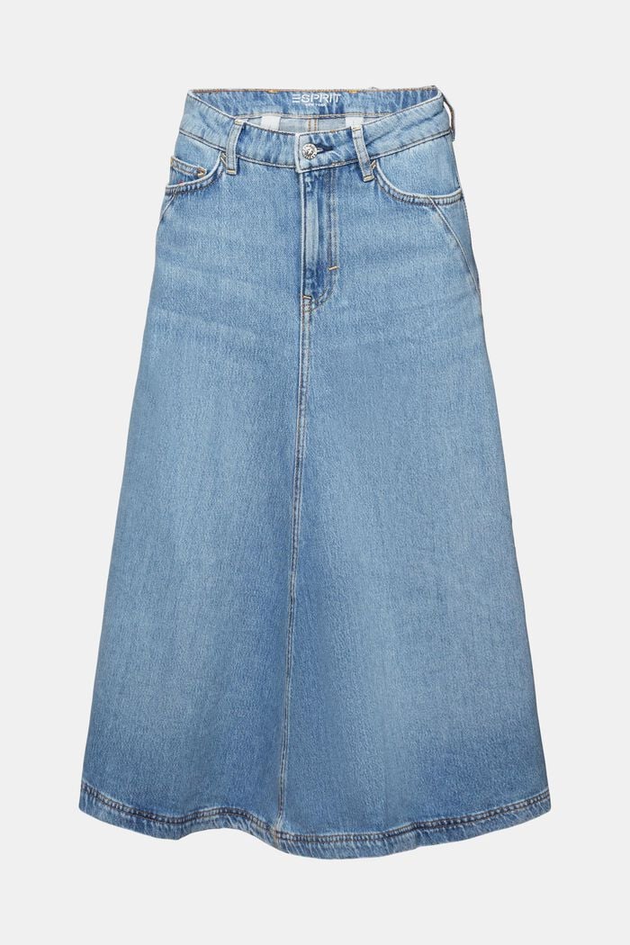 Jeans-Midirock, Baumwollmix