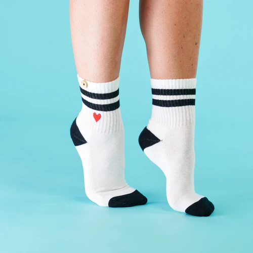 Retro Glam White Socks