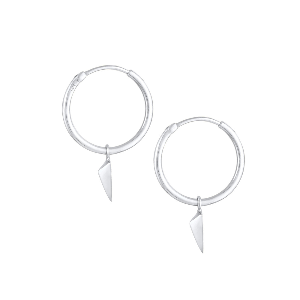 Elli Elli Boucles d'Oreilles Créoles Pendentifs Triangle Geo Boucles d'oreilles Femme  Boucles d'oreilles
