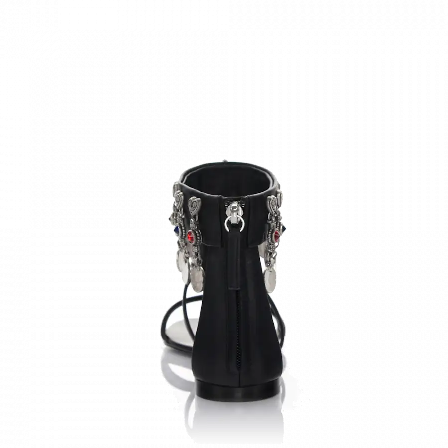 Giuseppe Zanotti - Sandalen Roll 10 Knöchelriemchen Leder schwarz - schwarz