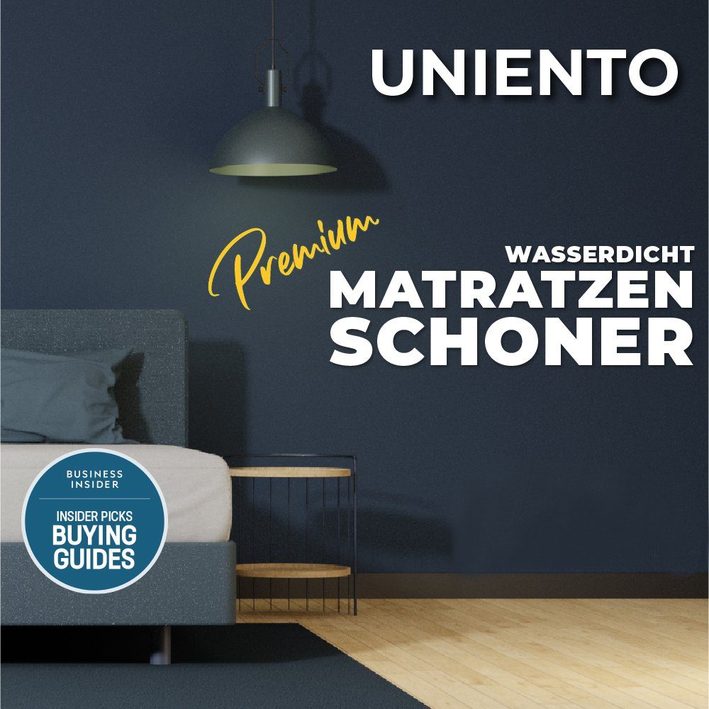 Matratzenschoner PREMIUM Matratzenauflage waschbar atmungsaktiv, geräuscharm Uniento, in verschiedenen Größen, 100% wasserdicht, 100% Baumwolle