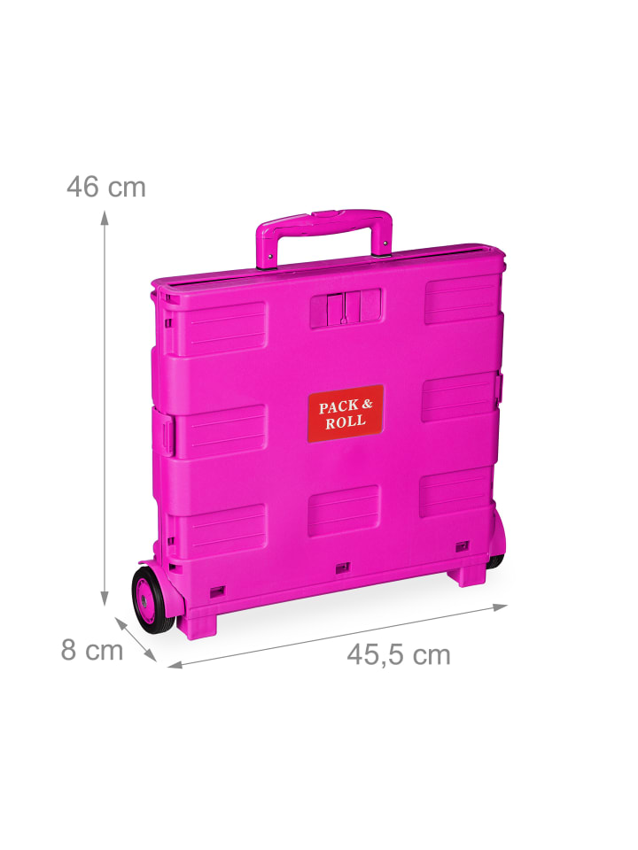 relaxdays Einkaufstrolley in Pink günstig kaufen onesize