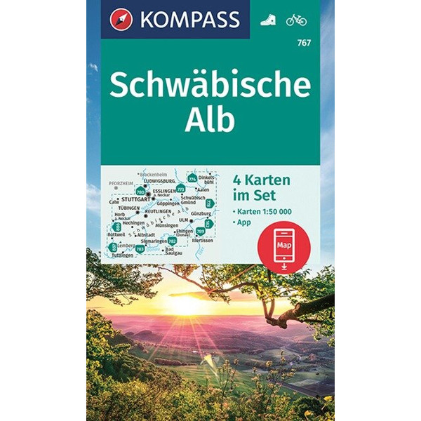 KOMPASS WANDERKARTE SCHWÄBISCHE ALB 1:50 000