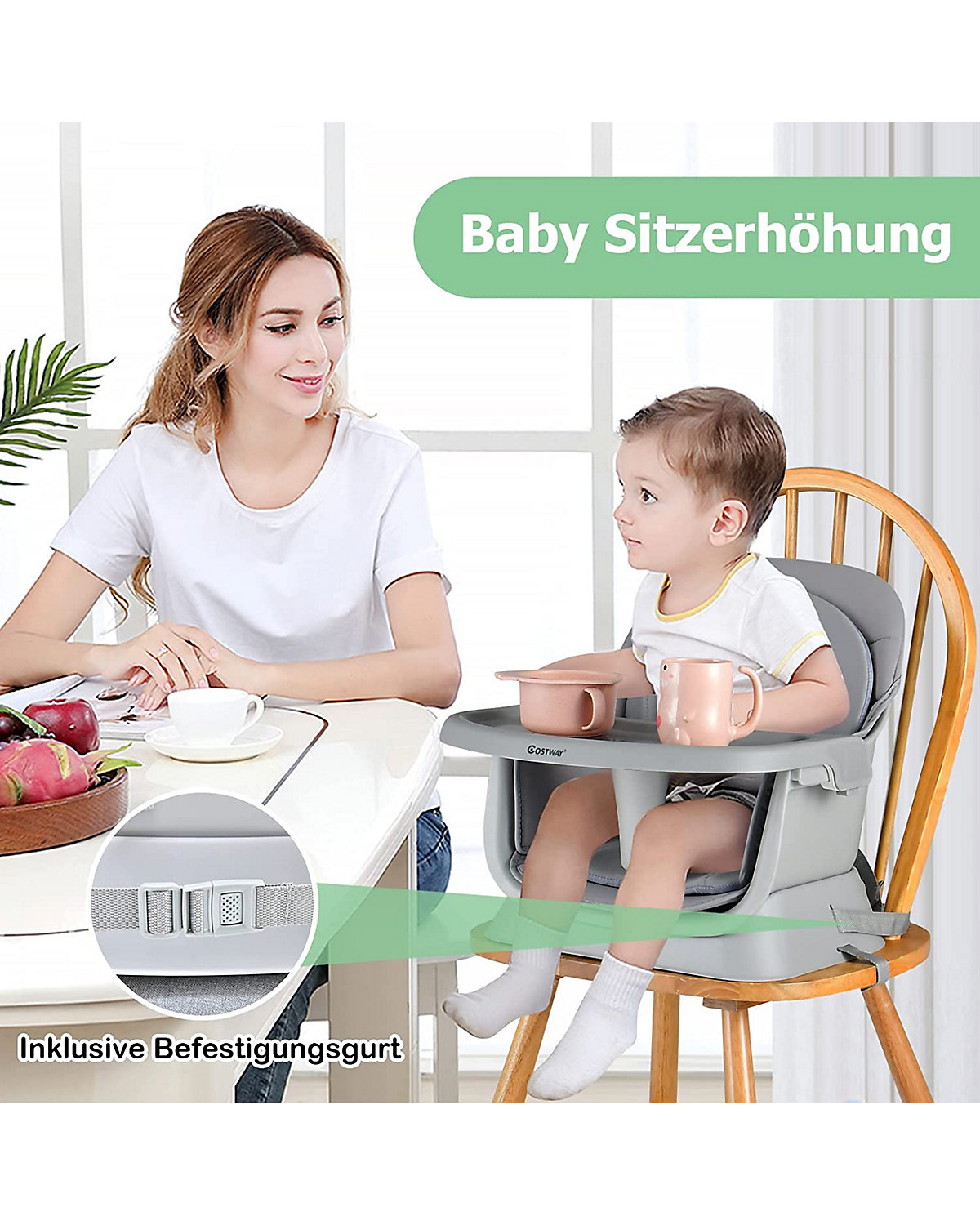6-in-1 Hochstuhl Sitzgruppe abnehmbar Bausteintisch