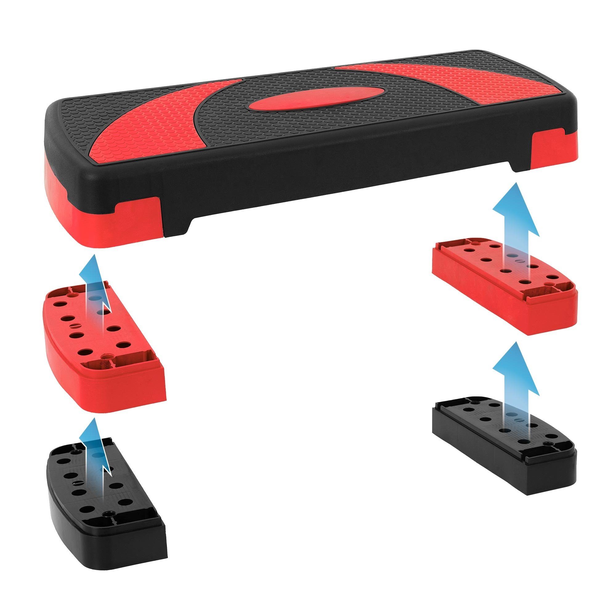 ECD Germany Stepper Stepper für Aerobic und Fitness 80x30 cm rot