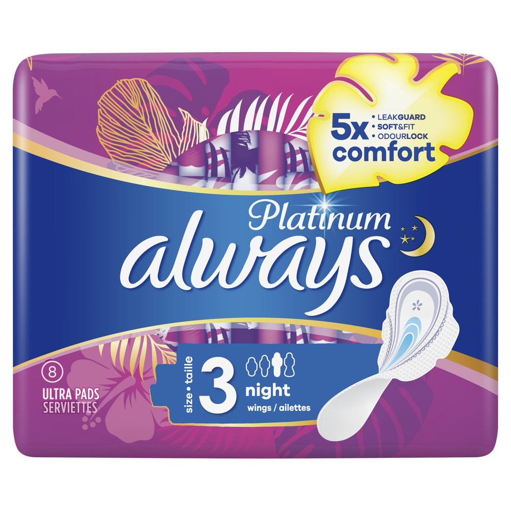 always Always Platinum Nuit (Taille 3) Serviette Hygiénique Serviettes Hygiéniques