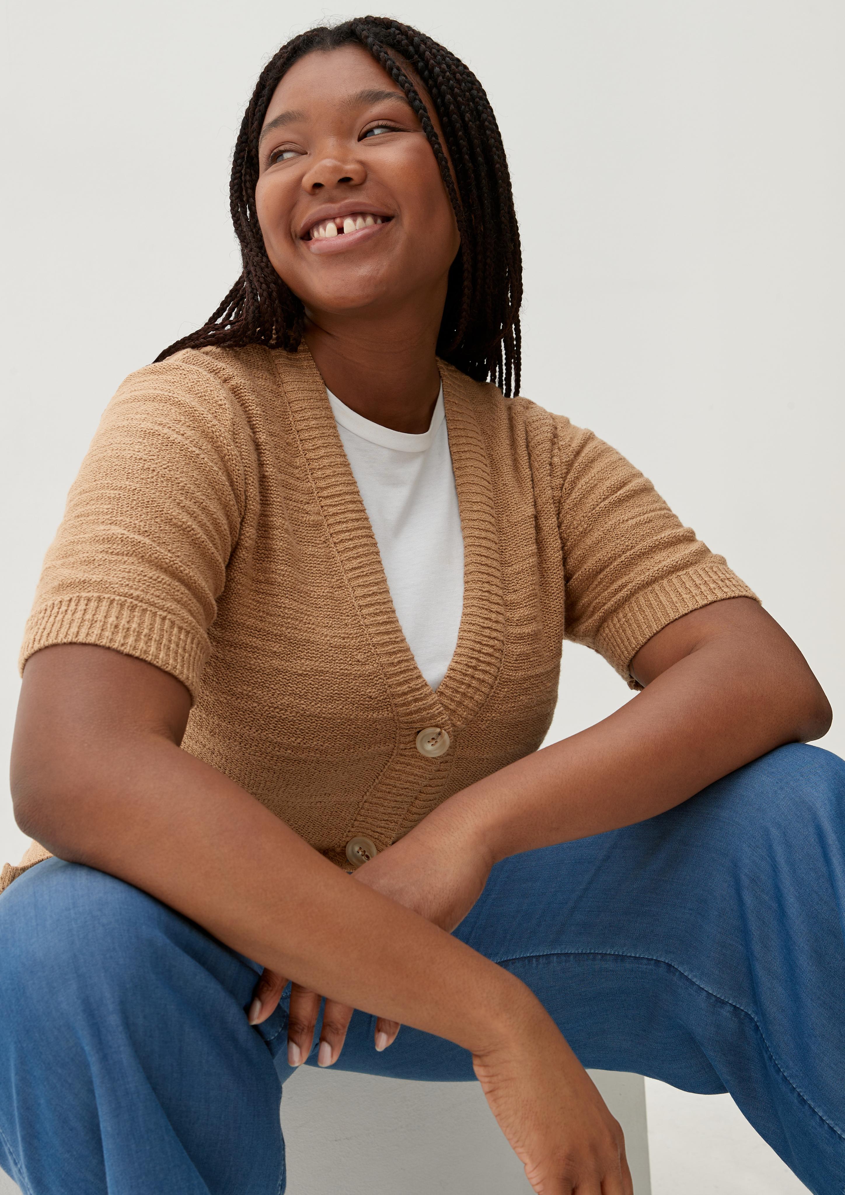 Strickjacke mit halben Ärmeln  2133208-8232