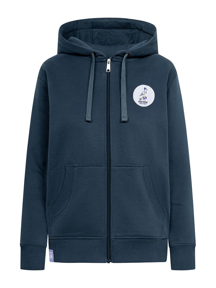 Derbe Sweatjacke in Dunkelblau günstig kaufen