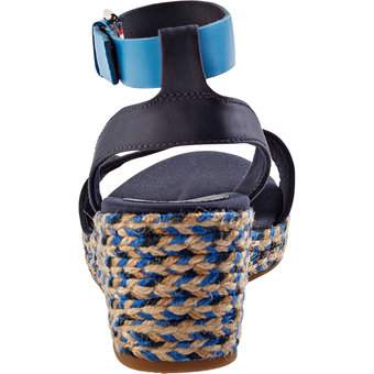 Tommy Hilfiger Colorful Wedge Satin Sandal in blau