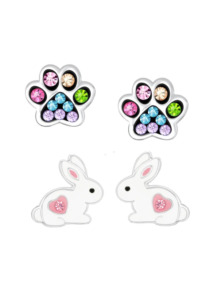 schmuck23 Ohrstecker Set Hase und Pfote  925 Silber günstig kaufen onesize