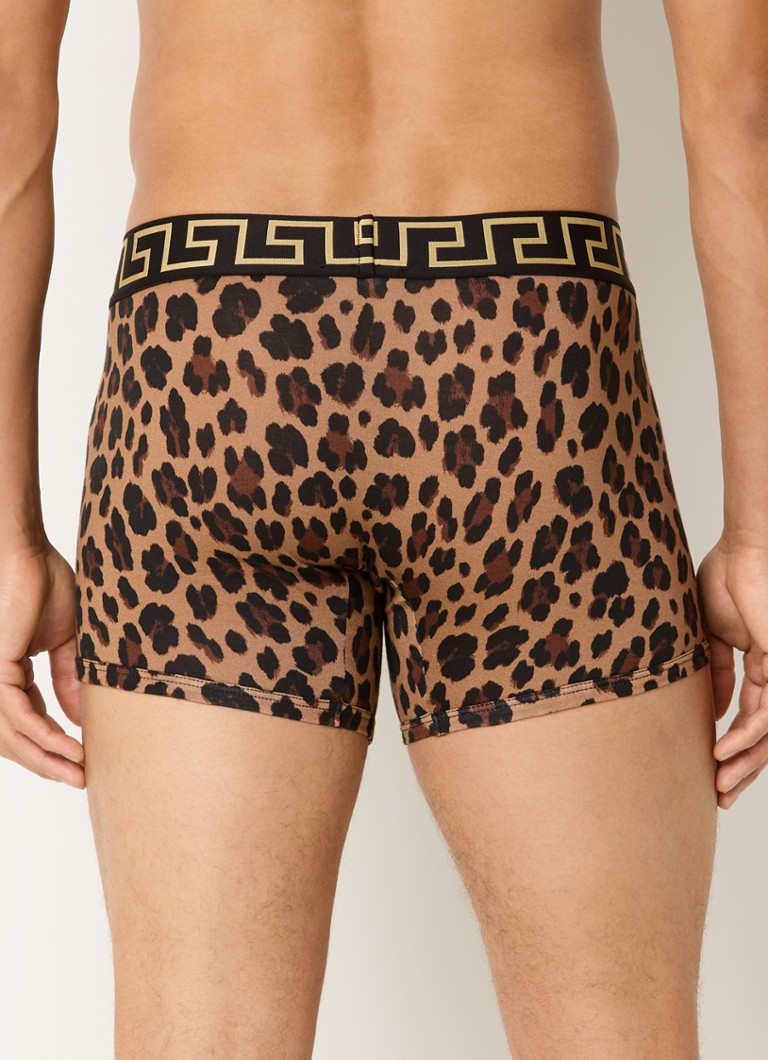 Versace Parigamba bokserice s leopard printom i logom u struku