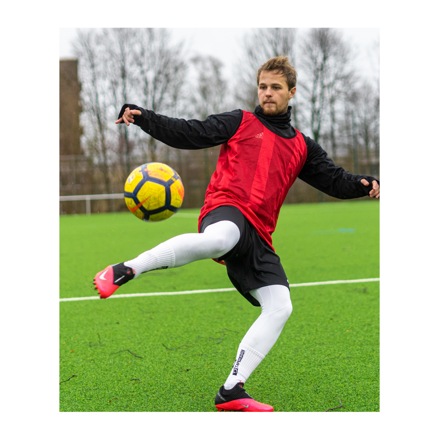 Cawila Trainingsleibchen UNI 3er Set Rot | Leibchen Fußball