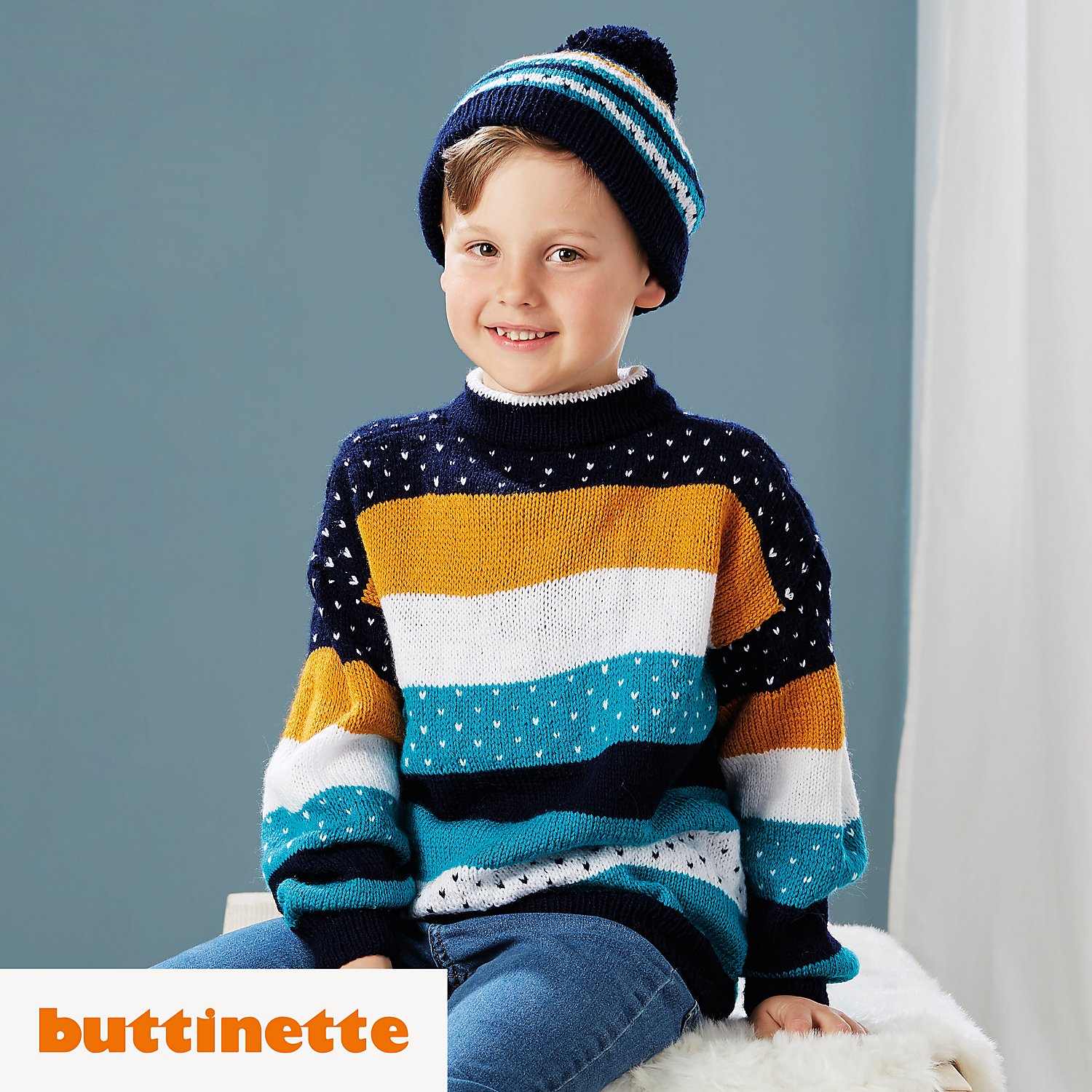 Strickanleitung – Jungenpullover aus Woll Butt Versailles