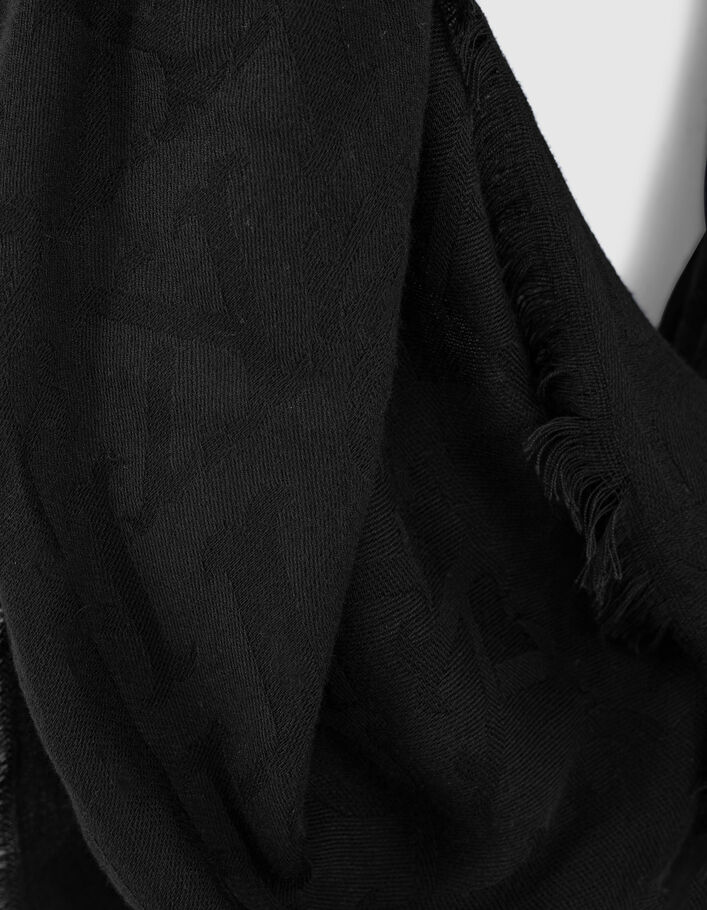 foulard jacquard monogramme IKKS noir femme