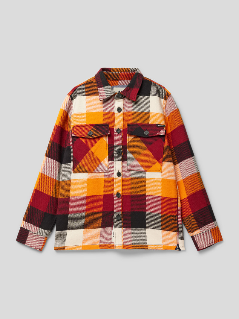 Overjacket mit Brusttaschen Modell 'CHECK' in rot