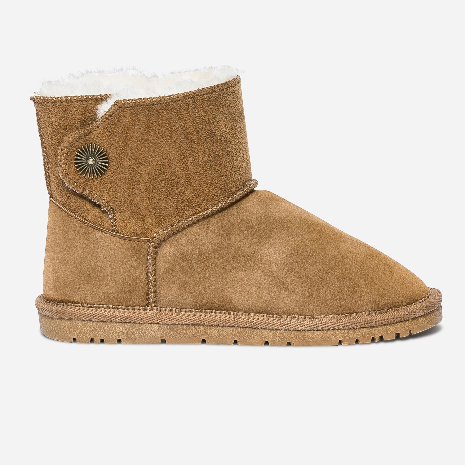 Boots camel suédé et fourré
