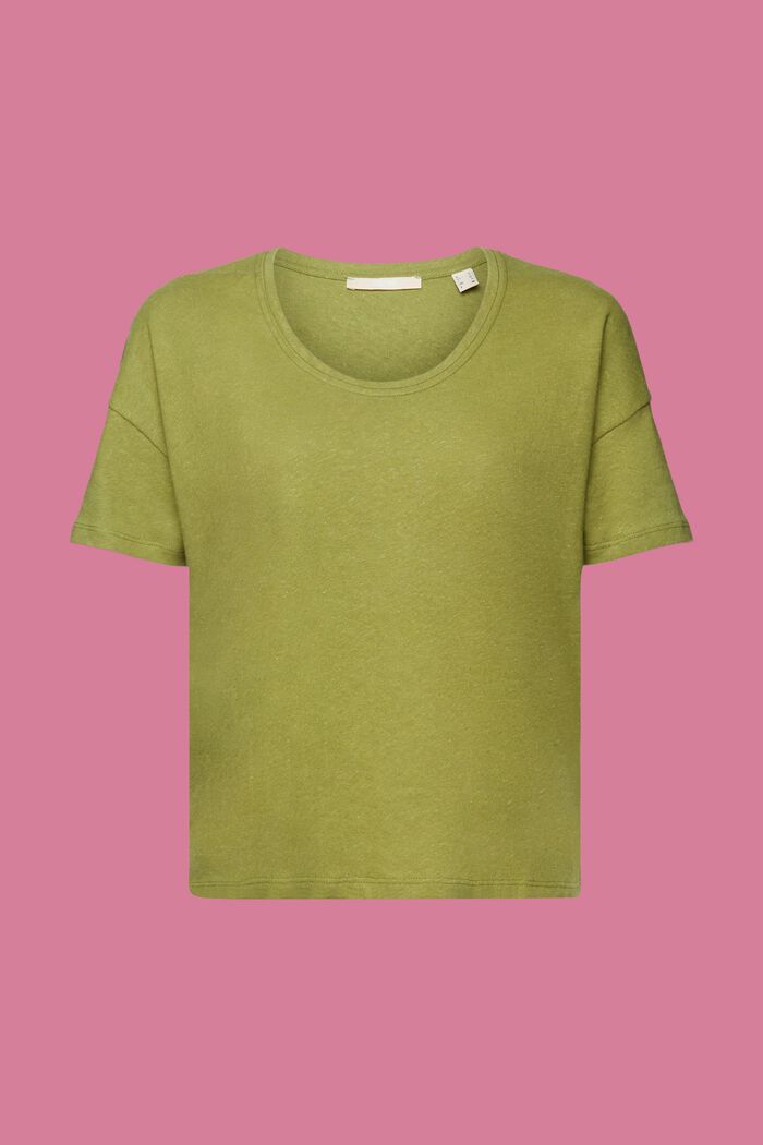 T-Shirt aus Baumwolle-Leinen-Mix