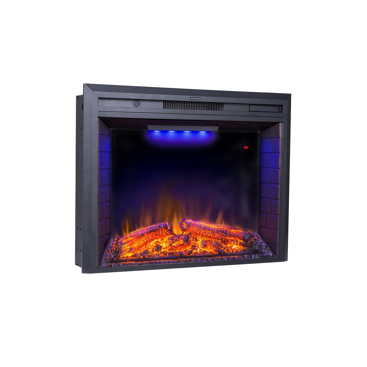 Kaminlicht Elektrokamin Zhora 33 Elektrokamin Wandkamin elektrisch mit Heizung, Einbaukamin, Elektrischer Kamin mit Fernbedienung, Timer, 3D Flammenspiel, LED Feuer