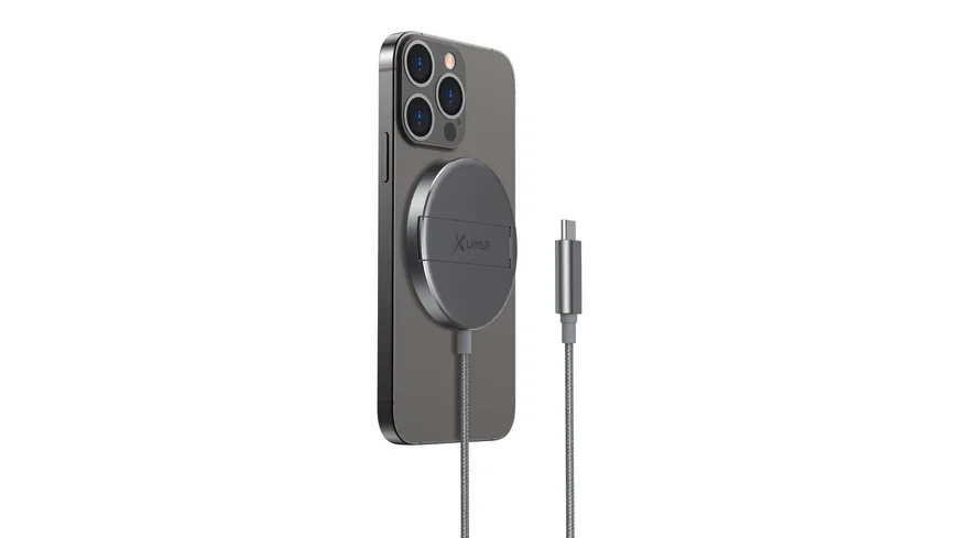 XLayer MagFix Pro Wireless Charging Stand magnetisch 15W Space Grey